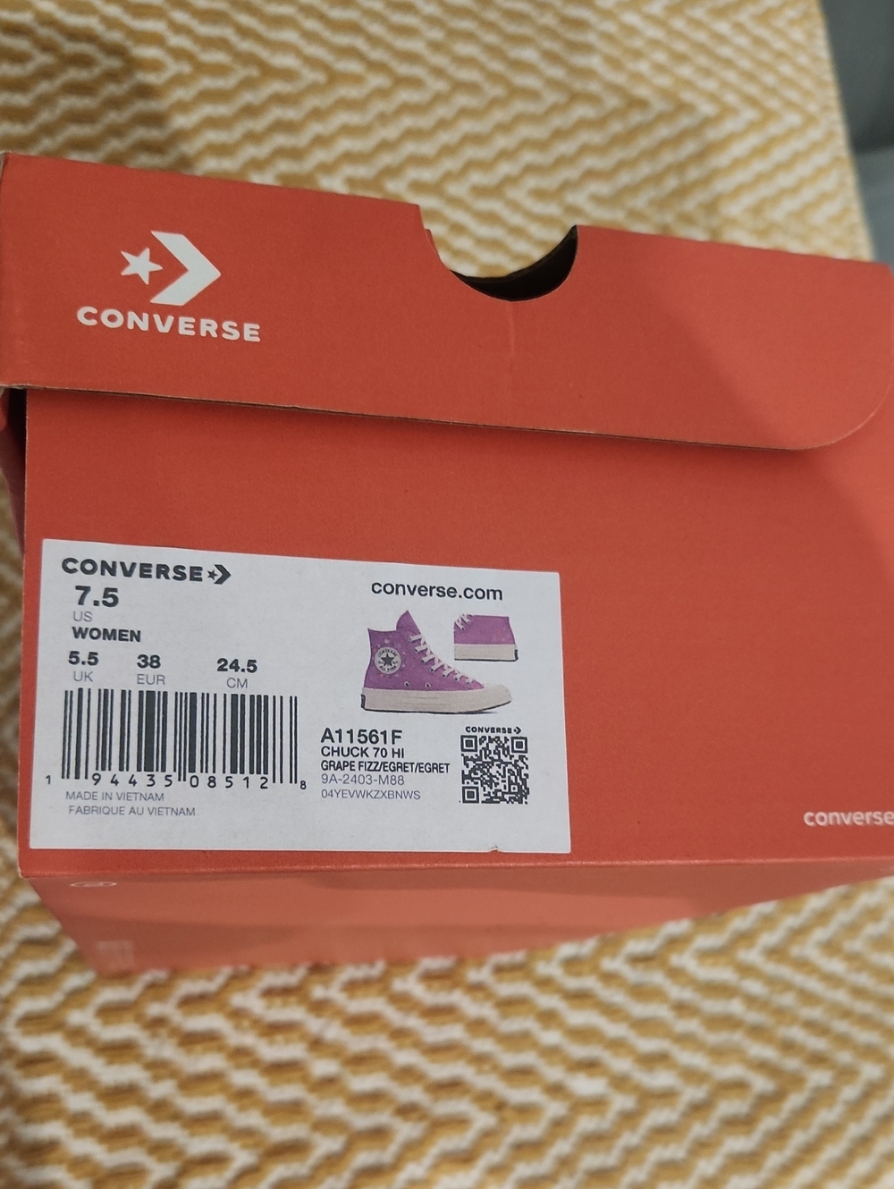 Converse Kids Purple High Top Sneakers